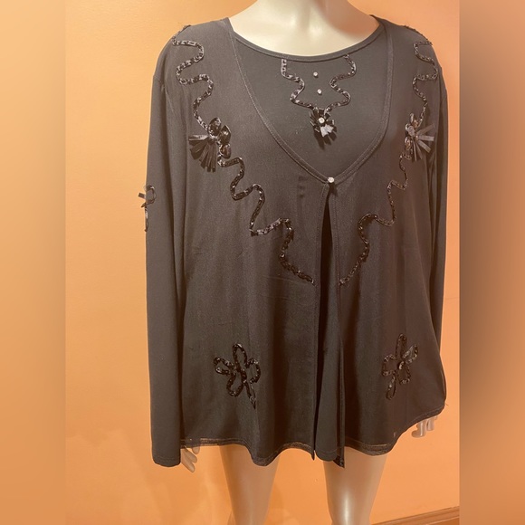 Brand-Sarina Ladies Shirt, Color-Black, Size-XL - Picture 1 of 5